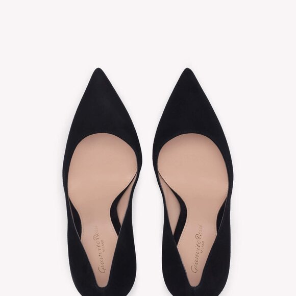 Gianvito Rossi 105 Suede Heels/ Black Size 6.5. Full Set/NEW worn once - Picture 7 of 7